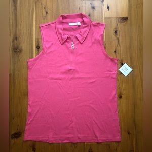 NWT Pink Sleeveless Polo